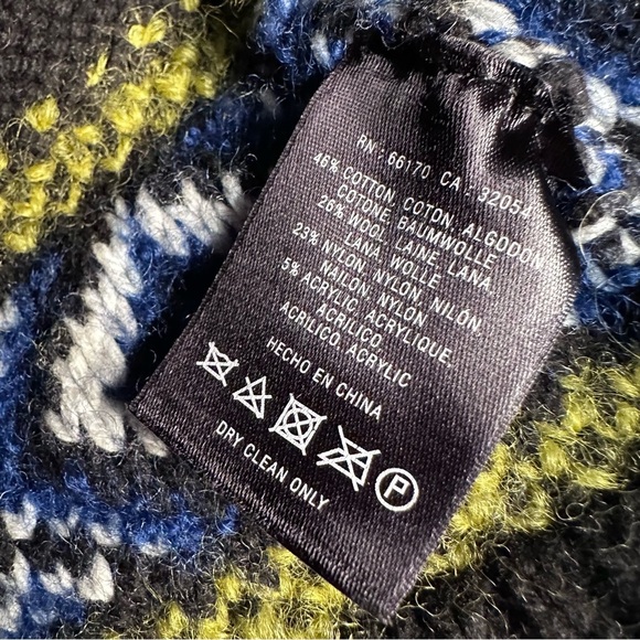 Anthropologie Sparrow Fairisle Front Zip Cardigan Sweater Size Large - Picture 8 of 10